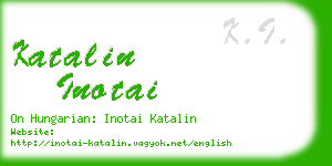 katalin inotai business card